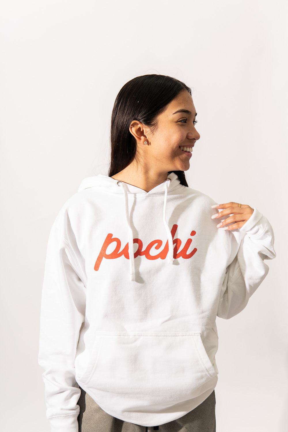 White Pochi Hoodie